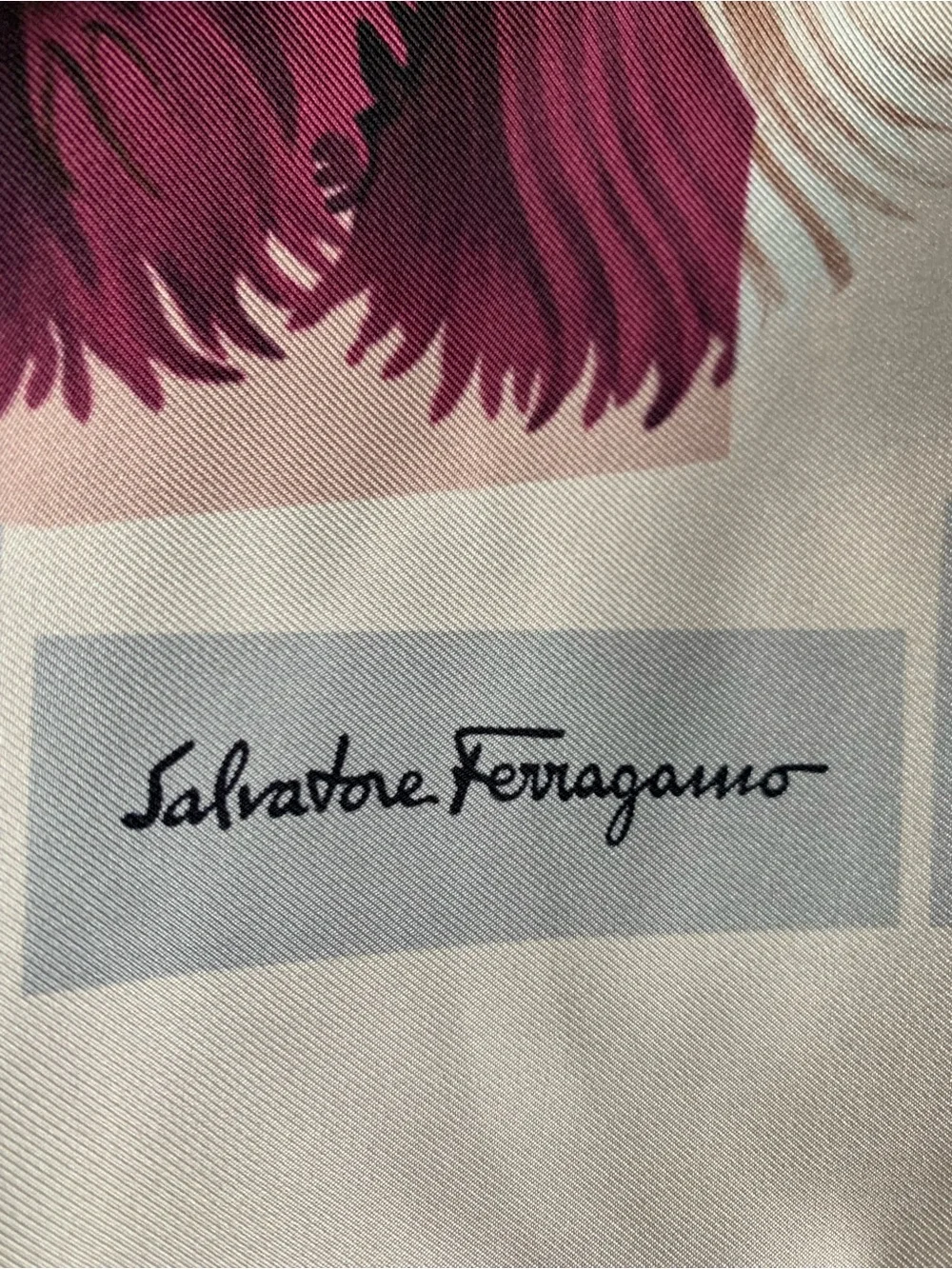 Salvatore Ferragamo 100% Silk Floral Scarf Ivory Multi Color NWT
